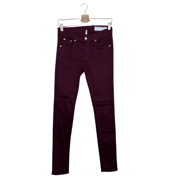 Rag & Bone Skinny Jeans in Port Burgundy Size 27 - Picture 1 of 15